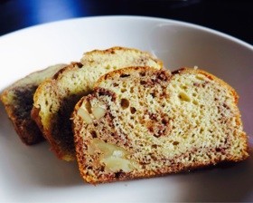 【簡単】【少材料】米粉マーブルケーキの画像