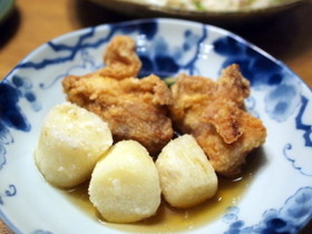 鶏と長芋の揚げだし