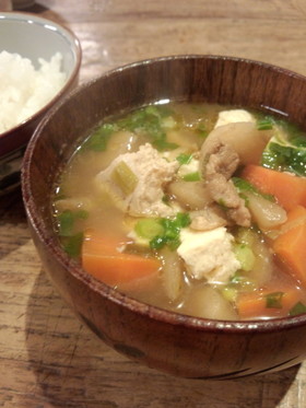 おいしい豚汁♪豆腐入り♡
