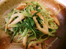 ちくわと水菜のからし酢醤油あえ