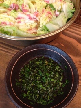 簡単絶品ニラダレ☆白菜のミルフィーユ鍋にの画像