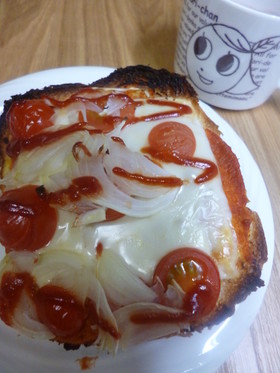 パスタソースで・簡単・ピザトースト