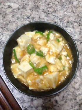 キムチの素で麻婆豆腐