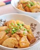 厚揚げ大根と薄切り豚バラの味噌煮