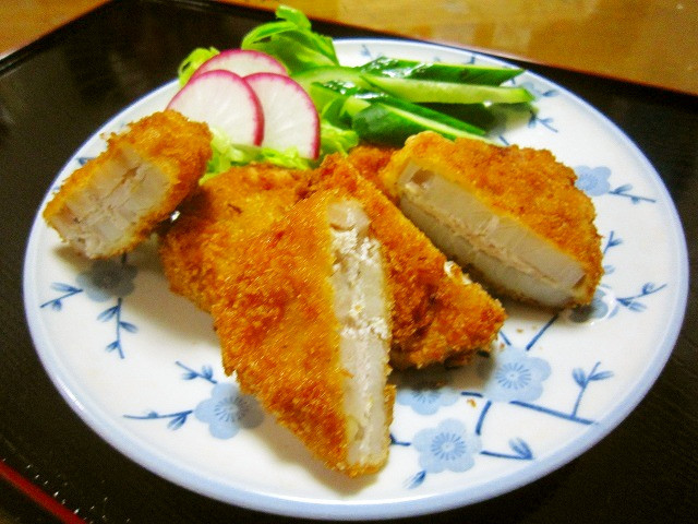 レンコンの鶏ひき肉はさみフライ♪ の画像