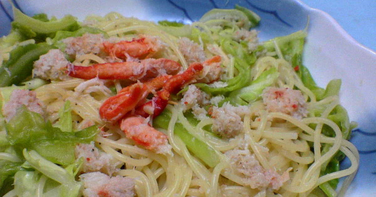 春キャベツとカニのコンソメパスタ レシピ 作り方 By ゴロちゃん クックパッド 簡単おいしいみんなのレシピが370万品