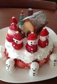 子供が喜ぶクリスマスケーキ デコ♪