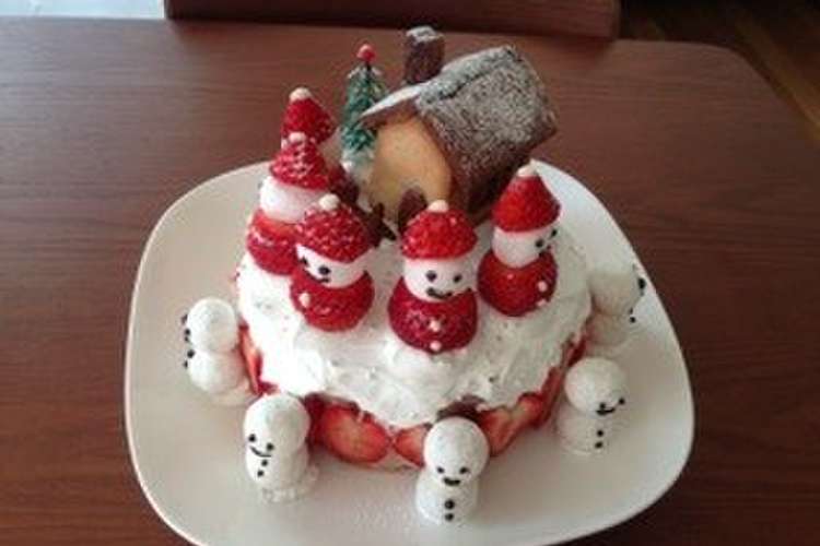 子供が喜ぶクリスマスケーキ デコ レシピ 作り方 By チュッカチュッカ クックパッド