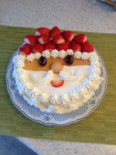 サンタさんのクリスマスケーキの写真