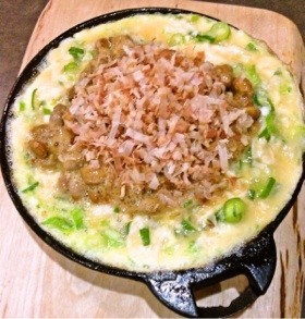 100スキで!トロっとろ納豆オムレツ