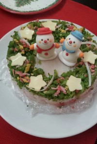 ☆クリスマス☆リースのお寿司ケーキ