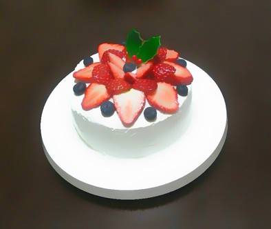 デコレーションケーキ☆ダレ無い生クリームの写真