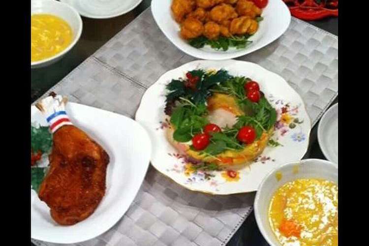 クリスマスディナー リース ポテトサラダ レシピ 作り方 By Ogamama48 クックパッド