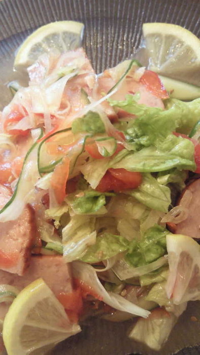 焼き豚ミックスマリネ風サラダの写真