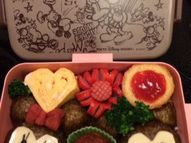 キャラ弁 ミッキーミニー レシピ 作り方 By クックパッド