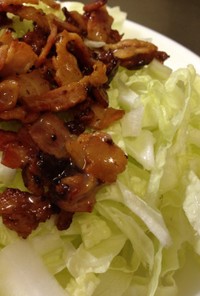 簡単美味♡カリカリベーコンと白菜のサラダ