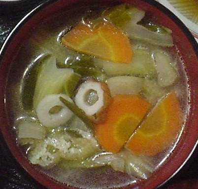 はなびし草のくず野菜で作る中華スープの画像