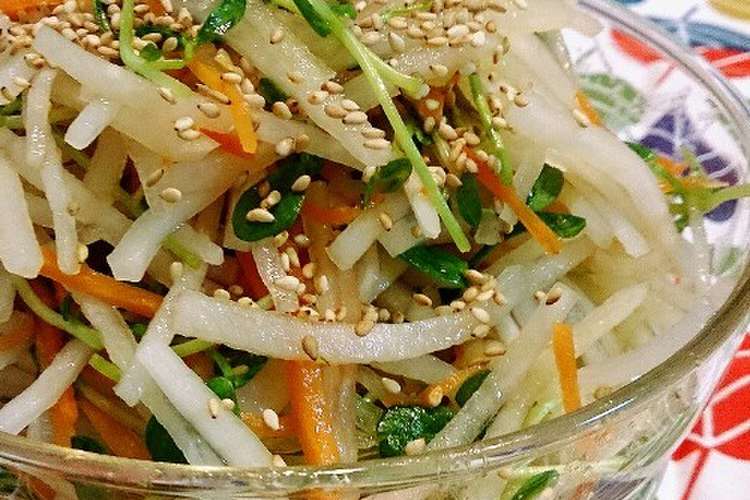 豆苗と大根の中華風サラダ レシピ 作り方 By マメママ クックパッド 簡単おいしいみんなのレシピが352万品