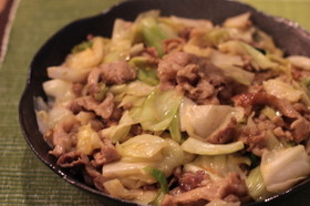 簡単!白菜と豚肉の味噌炒め