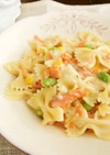 サーモン＆枝豆の豆乳クリーム美肌パスタ