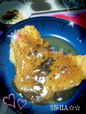 肉じゃがリメイク*チーズinオムレツ♪*