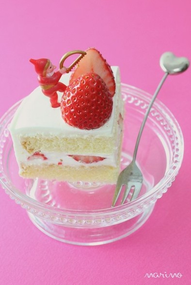 ２人用クリスマスケーキ★苺ショートケーキの写真