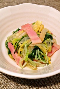 白菜と水菜の温かいサラダ