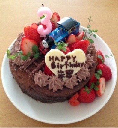 誕生日ケーキ＊トーマスデコレーションの写真