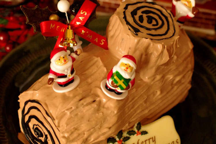 チョコパウンドで簡単ブッシュドノエル レシピ 作り方 By めろんぱんママ クックパッド 簡単おいしいみんなのレシピが359万品