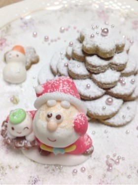 卵を使わないクッキーでクリスマスツリー☆の画像