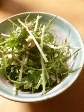 豆腐と水菜のサラダ