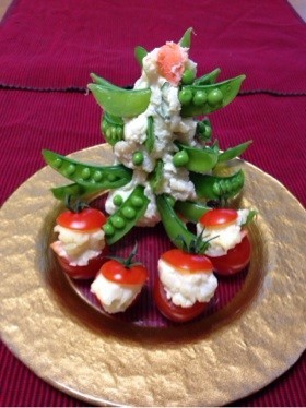 クリスマスツリーサラダの画像