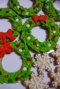 クリスマスクッキー・リースの作り方