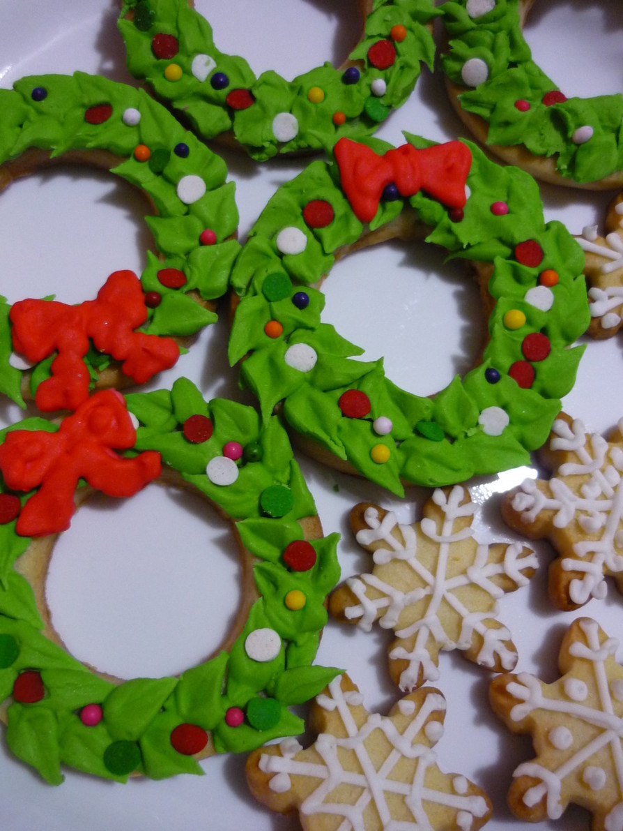 クリスマスクッキー・リースの作り方の画像