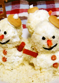 犬用雪だるまケーキ(クリスマス)