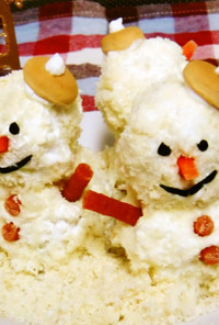 犬用雪だるまケーキ(クリスマス)