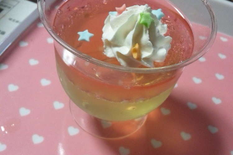 クリスマス ひな祭りに 簡単 二色ゼリー レシピ 作り方 By りらっくまにあーん クックパッド 簡単おいしいみんなのレシピが350万品