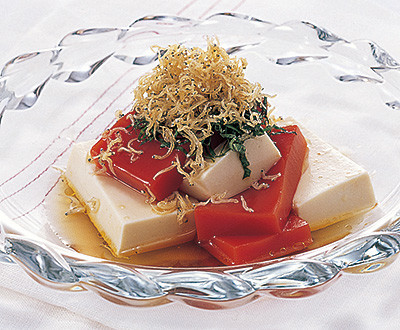 トマト寒天と豆腐のサラダの画像