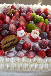 大きなクリスマスデコレーションケーキ
