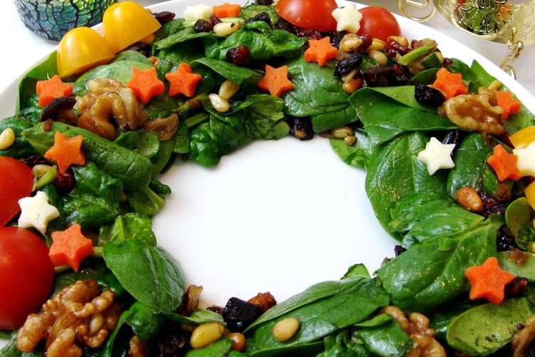 クリスマス ほうれん草サラダリース レシピ 作り方 By Spain クックパッド 簡単おいしいみんなのレシピが361万品