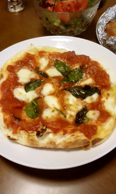 魚焼きグリルでこんがりピザ