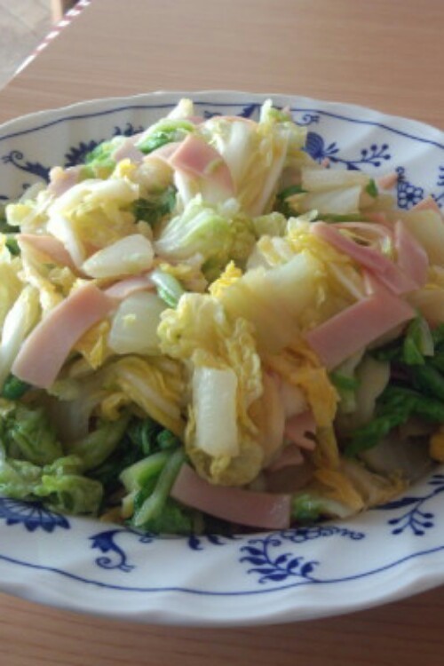 白菜とハムの甘酢サラダの画像