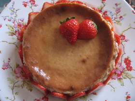 春色!苺のベイクドチーズケーキ