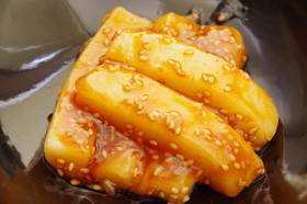 お餅のトッポギ風甘辛炒め