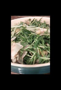 菊芋と水菜とオリーブのサラダ