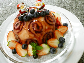 パンで簡単!可愛い☆クリスマスケーキ☆