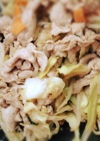 【時短】肉野菜炒め(甘口味噌)