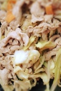 【時短】肉野菜炒め(甘口味噌)