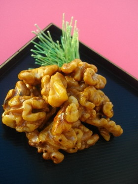 お節 簡単くるみの甘露煮