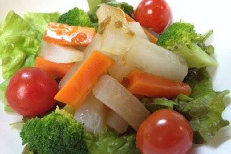 温野菜サラダ 熱々わさびドレッシング レシピ 作り方 By かおつっぴ クックパッド 簡単おいしいみんなのレシピが353万品